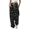 thumbnail image 1 of Dasayo Joggers for Women Taper Long Elastic Waist Sweatpants Drawstring Graphic Loose Athletic Pants Womens Sweatpants S, 1 of 5