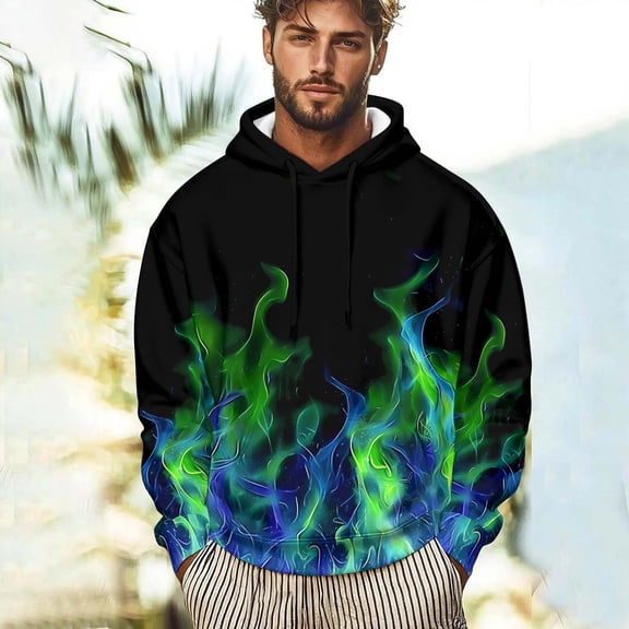 Dasayo Long Sleeve Women Hoodies Oversized Winter Light Blue Graphic Prints Drawstring Pocket Hoodies Womens Shirts XXL