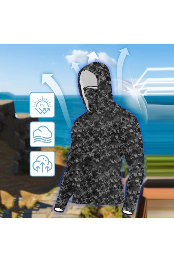 Long Sleeve Womens Sweatshirt Sun Graphic Prints UV Breathable Hoodies Women's Blouses L