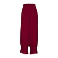 thumbnail image 1 of Dasayo Loose Pants Women Elastic Waist Red Joggers Lace Pants Ruffle Hem Lantern Solid Trousers Jeggings for Women M, 1 of 4