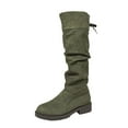 thumbnail image 1 of Dasayo Mid-Calf Women Boots Footwear Green Fall Slouch Cozy Round Toe Classic Shoes Womens Shoes 37, 1 of 9