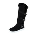 thumbnail image 1 of Dasayo Mid-Calf Women's Boots Winter Black Furry Fleece Lined Snow Non Slip Buckles Boots Shoes Women 36, 1 of 9