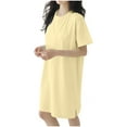thumbnail image 1 of Dasayo Mini Womens Nightgowns Cotton Short Sleeve Chemise Sleep Shirt Side Split Padded Nightgowns Women Sleepwear L, 1 of 6