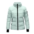 thumbnail image 1 of Dasayo Mint Green Womens Coat Ski Windbreaker Quilted Fitted Hiking Zipper Coats Womens Jackets Trendy M, 1 of 7