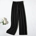 thumbnail image 1 of Dasayo Pants Women Palazzo High Waist Wide-Leg Chiffon Slacks Pajama Drawstring Homewear Women's Sweatpants Free Size, 1 of 7