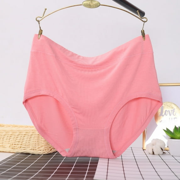 Dasayo Pink Women Underwear Comfortable Granny Panties Solid Womens Seamless Underwear Size XXL