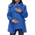 thumbnail image 1 of Dasayo Puffer Coat for Women Blue Breastfeeding Quilted Long Zipper Hooded Drawstring Coats Jacket for Women XXL, 1 of 8