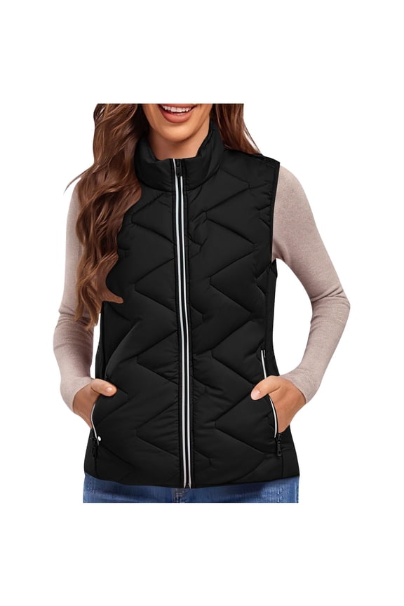 Puffer Vests for Women Black Quilted Fall House Light Weight Vest Women's Coats L