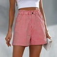 thumbnail image 1 of Dasayo Pull On Casual Women Shorts High Rise Shorts Elastic Waist Striped Flat Front Shorts for Womens, 1 of 6