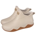 thumbnail image 1 of Dasayo Rain Women's Boots Beige Waterproof Ankle Non Slip Round Toe Low Top Rainboots Ladies Shoes 40, 1 of 5