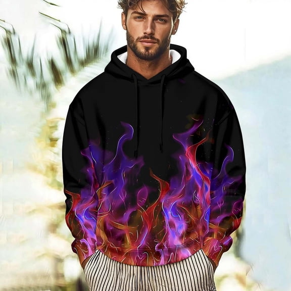 Dasayo Red Womens Sweatshirt Winter Long Sleeve Oversized Graphic Prints Pocket Drawstring Hoodies Ladies Blouses XXXL