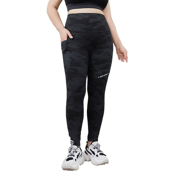 Dasayo Slim-Leg Leggings for Women Black High Waist Gym Leggings Plus Size Graphic Stretchy Pants Women Trouser Pants XL