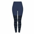 thumbnail image 1 of Dasayo Slim-Leg Women Leggings Casual Blue High Waist Jeggings Striped Buttery Soft Stretch Tights Slacks for Women M, 1 of 9
