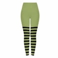 thumbnail image 1 of Dasayo Slim-Leg Womens Leggings Casual High Waist Green Jeggings Striped Buttery Soft Stretch Tights Slacks for Women L, 1 of 9