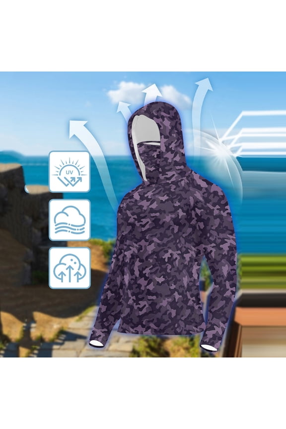 Sweatshirt for Women Long Sleeve Sun Graphic Prints Breathable UV Hoodies Womens Tops S