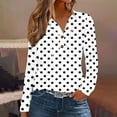 thumbnail image 1 of Dasayo Sweatshirts for Women Lightweight Long Sleeve Fall Cutout Polka Dot Drawstring Buttons Hoodies Women Blouses XXL, 1 of 5
