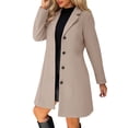 thumbnail image 1 of Dasayo Trench Coat Women Dressy Yellow Peacoat Business Casual Collared Coats Shackets for Women 2025 XXXL, 1 of 9