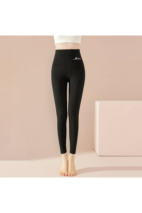 Winter Jeggings for Women Thermal High Waist Fleece Black Yoga Thick Slimming Leggings Ladies Pants L
