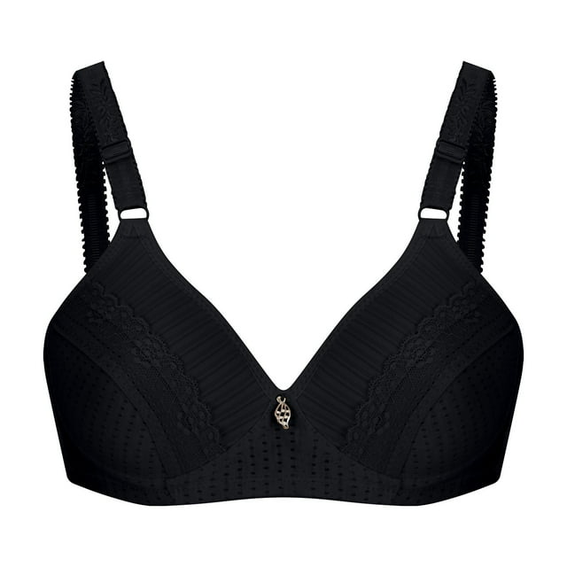 Dasayo Wireless Bra, Kendally Bras for Older Women Front Closure Solid