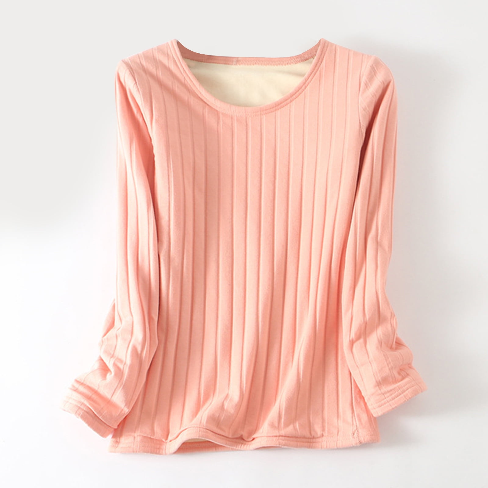 Dasayo Woman Tops under 10 Dollars Long Sleeve Cotton Solid Warm T-Shirts Summer Blouses for Women