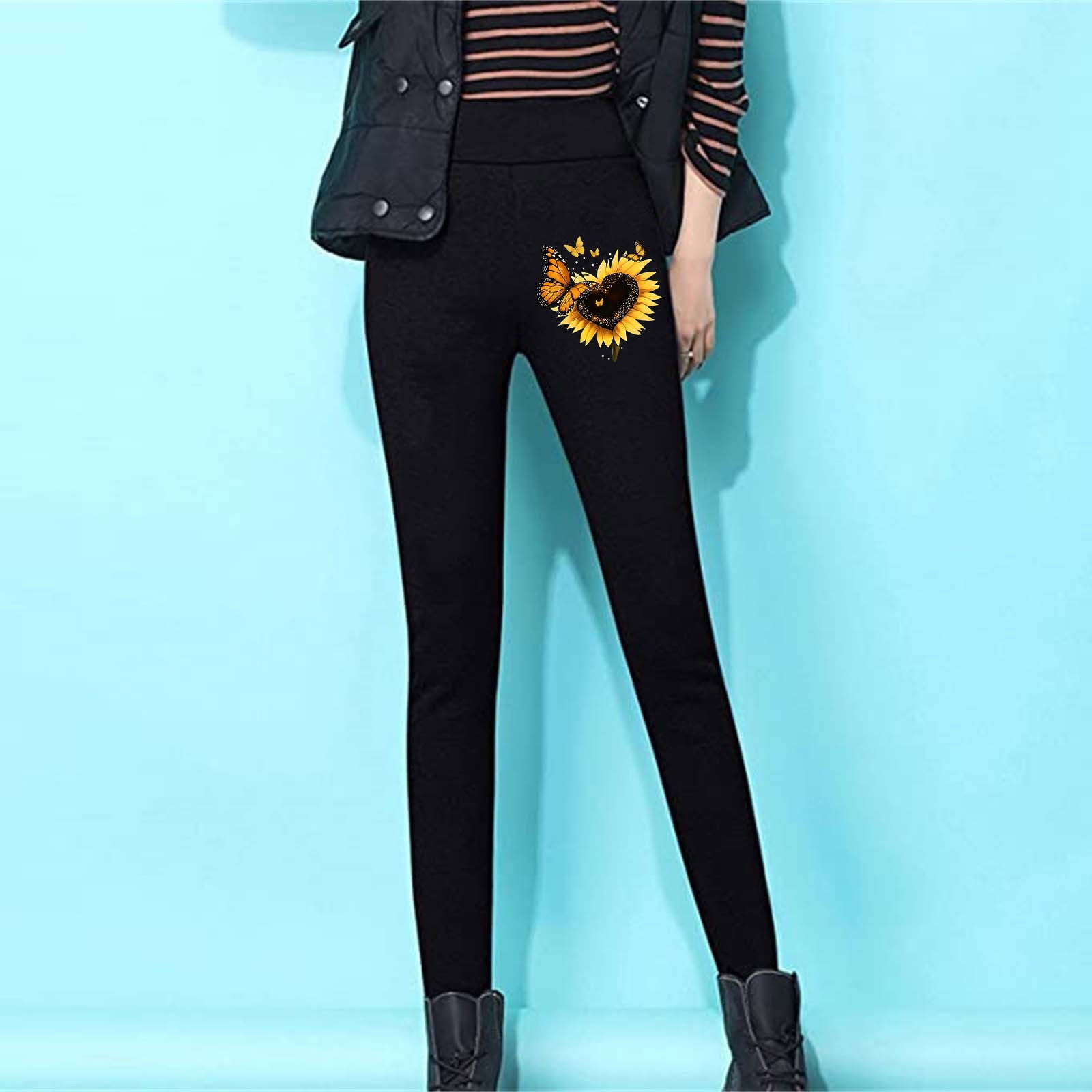 Dasayo Women Pants on Clearance under 5 Fleece High Waist Thermal