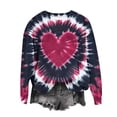thumbnail image 1 of Dasayo Women Sweatshirt Long Sleeve Red Valentines Graphic Sweatshirts Cute Heart Going Out Clothes Shirts for Women S, 1 of 5