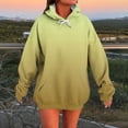 thumbnail image 1 of Dasayo Women's Sweatshirt Long Sleeve Plus Size Yellow Gradient Color Drawstring Pocket Hoodies Ladies Tops S, 1 of 4