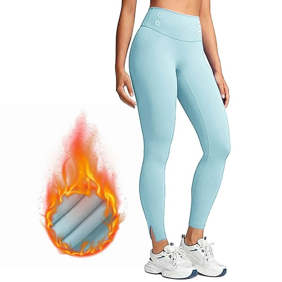 Dasayo Women's Tights Light Blue Tummy Control No Front Seam Butt Lifting Slim Fit Leggings Pants for Women Trendy S