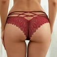 thumbnail image 1 of Dasayo Women's Underwear Seamless Red Lace Cheeky Solid Women Panties Size XXXXXL, 1 of 9
