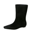 thumbnail image 1 of Dasayo Womens Booties Mid-Calf Pointed Toe Black Wide Width Soft Comfort Light Weight Low Heel Boots Woman Shoes 36, 1 of 9