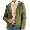 thumbnail image 1 of Dasayo Womens Coats Quilted Casual Green Cotton Hooded Zip up Light Weight Clothes Womens Jackets Trendy L, 1 of 3