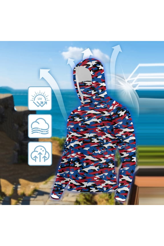 Womens Hoodie Sun Long Sleeve Breathable Graphic Prints UV Hoodies Tee Shirts Womens L