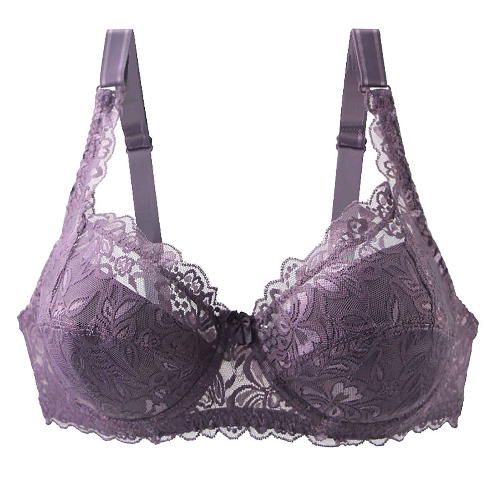 Dasayo Womens' Lace Bra Longline Wirefree Padded with Medium Support ...