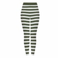 thumbnail image 1 of Dasayo Womens Leggings Casual Green Slim-Leg High Waist Jeggings Soft Striped Stretch Trousers Pants for Women L, 1 of 9