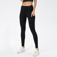 thumbnail image 1 of Dasayo Yoga Tights for Women No Front Seam High Waist Tummy Control Black Soft Stretchy Leggings Women's Pants L, 1 of 3