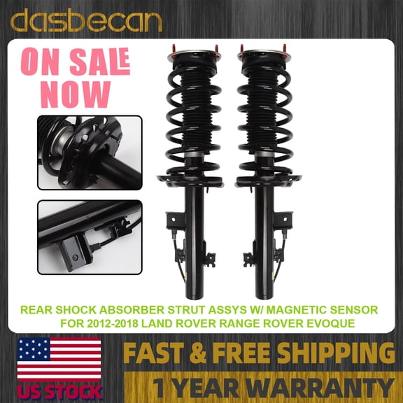Dasbecan 2 x Rear Shock Absorber Struts Assys For Land Rover Range Rover Evoque 2012-2018 #LR024440 LR044682 LR051491 LR079421 LR024447 LR044687