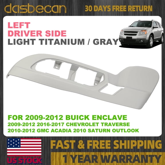 Dasbecan Driver Seat Switch Track Cover Bezel Trim For Traverse Acadia Enclave 2009-2017 25941791