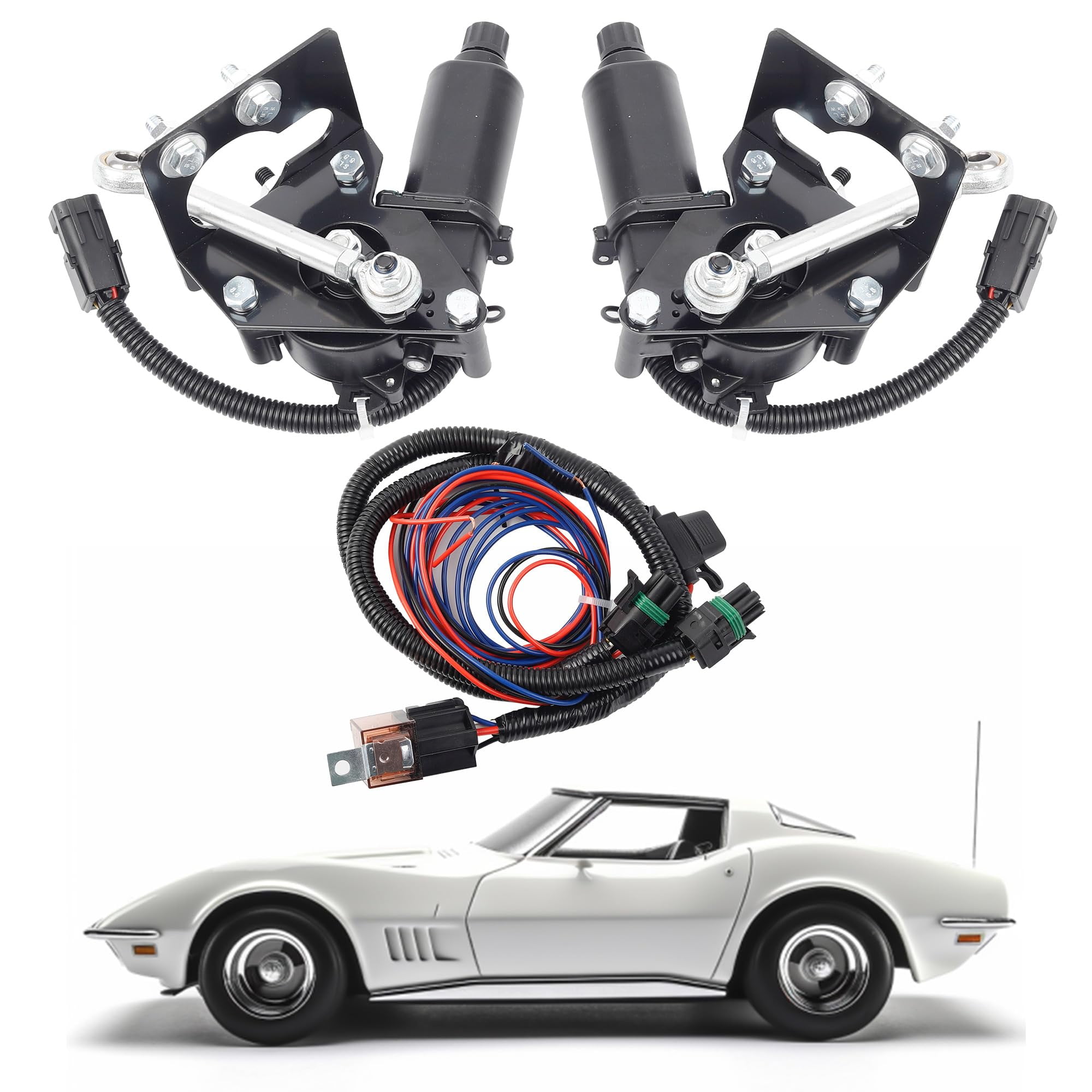 Dasbecan Front Driver and CM31 Passenger Electric Headlight Motor