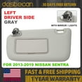 thumbnail image 1 of Dasbecan Left Driver Gray Sun Visor w/ Light LH For Nissan Sentra 2013-2019 96401-3SG8A, 1 of 8