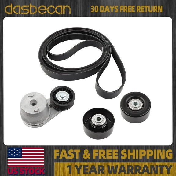 Dasbecan Serpentine Belt Drive Component Kit For Chevy Chevrolet Silverado 2500 HD 38172 36310 K061195HD