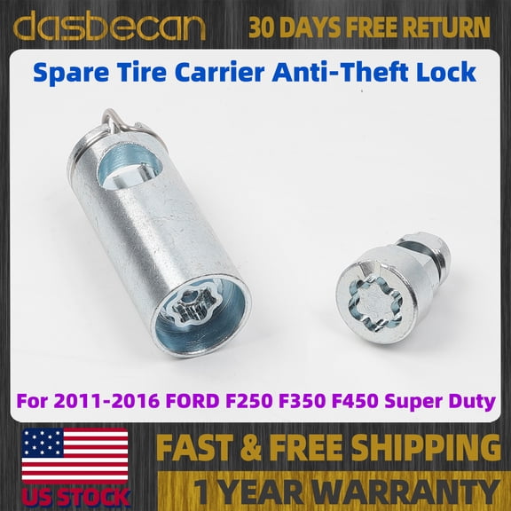 Dasbecan Spare Tire Carrier Anti-Theft Lock For 2011-2016 Ford Super Duty BC3Z-1A380-A, 6C3Z-1A380-A