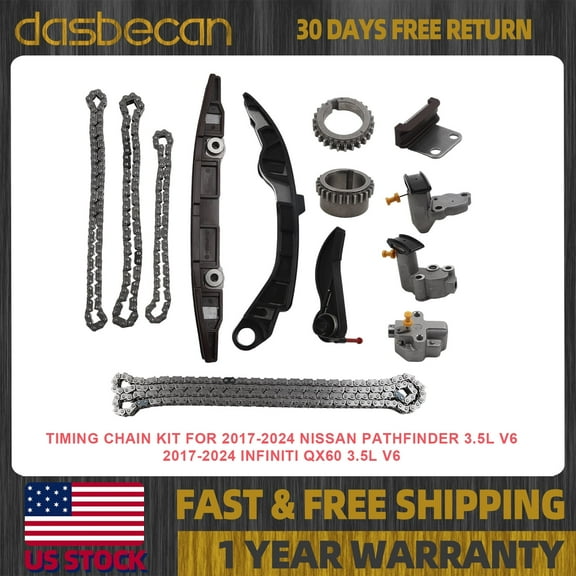 Dasbecan Timing Chain Kit For Nissan Pathfinder Infiniti QX60 3.5L V6 2017-2024 VQ35DD #130286KA0A 130286KA1B 130706KA1B 130706KA1C