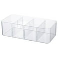 thumbnail image 1 of Dasbsug Clear Acrylic Underwear Drawer Organizer Box 4/8 Grids Compartment Divided Closet Storage Bin Stackable Shelf for Socks, 1 of 17