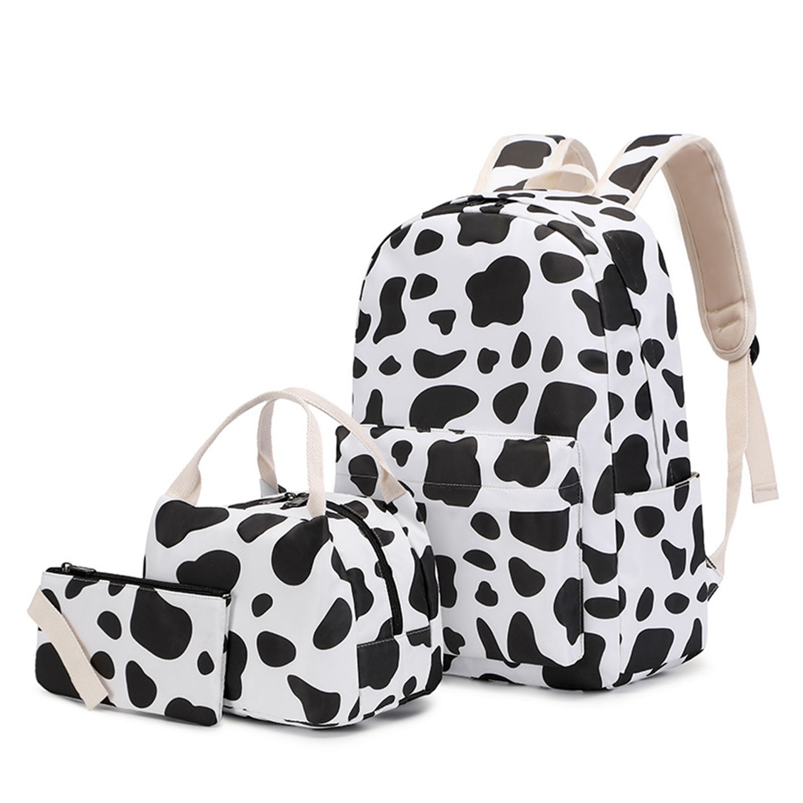 Cow print bookbag sale