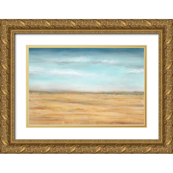 Dascher, Dennis 32x23 Gold Ornate Wood Framed with Double Matting Museum Art Print Titled - Golden Dawn 1