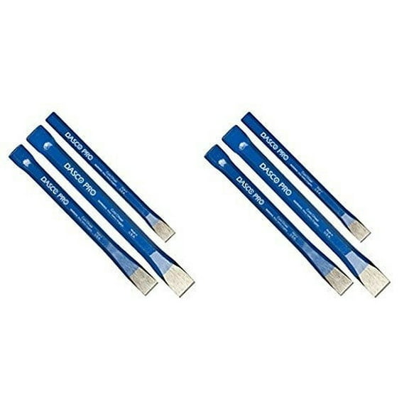 Dasco Pro 44 Cold Chisel Kit, 3-Piece Set 2-Pack Heavy-Duty Construction, Professional Use
