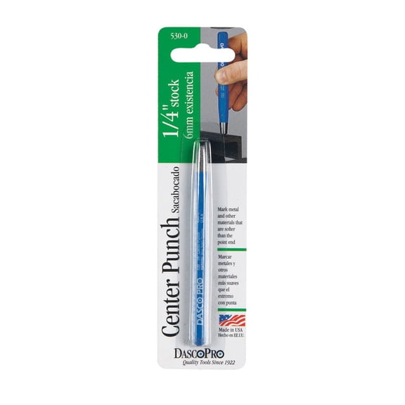 Dasco Pro 530-0 Center Punch, 1/4"x4"