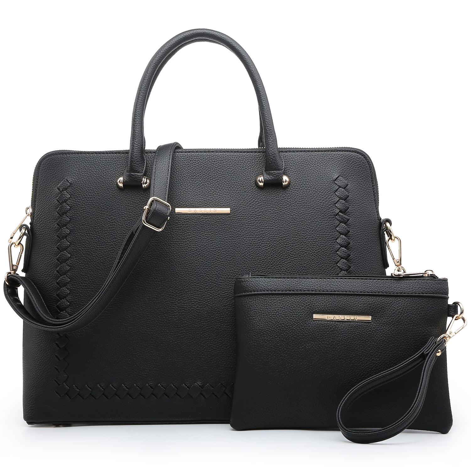 Dasein Large Washed Texture Laptop Briefcase Handb Dasein Women Handbags Purses Large Tote Shoulder Bag Top  main image 2