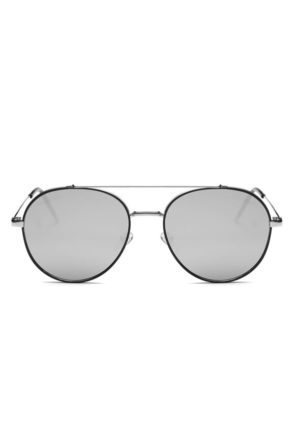 Classic UV Aviator Mirrored Flat Lens Sunglasses