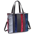 thumbnail image 1 of Dasein Faux Leather Velvet Multi-Colored Large Tote, 1 of 3